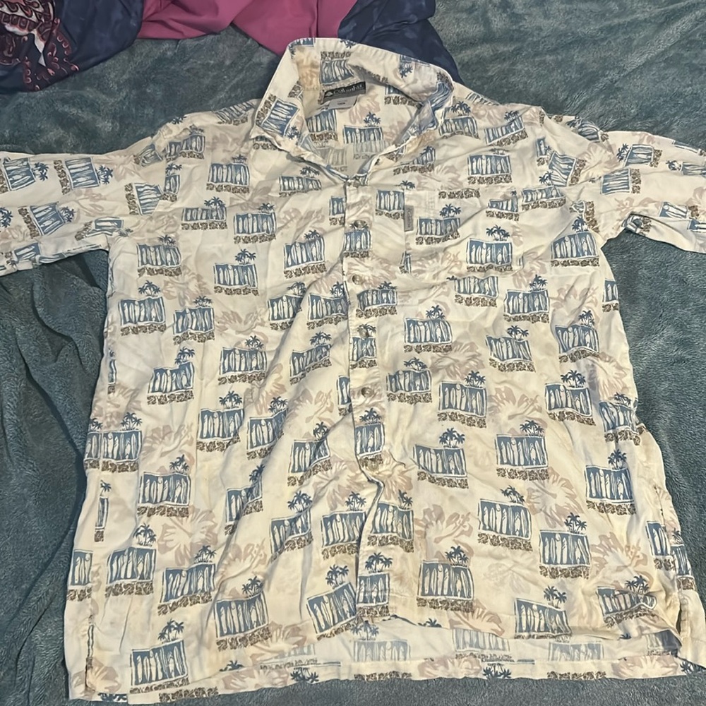 Men’s Columbia XXL Button Up Shirt Vintage